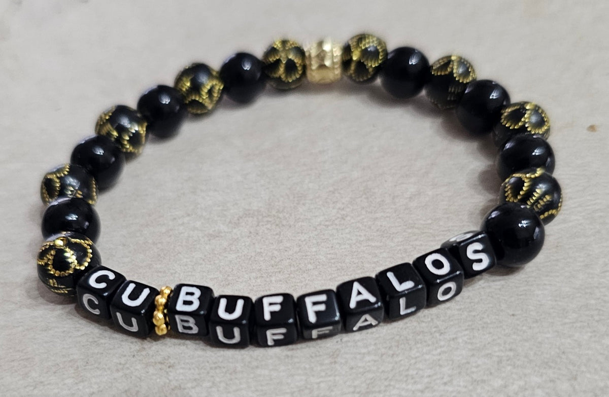 CU glass bead bracelet
