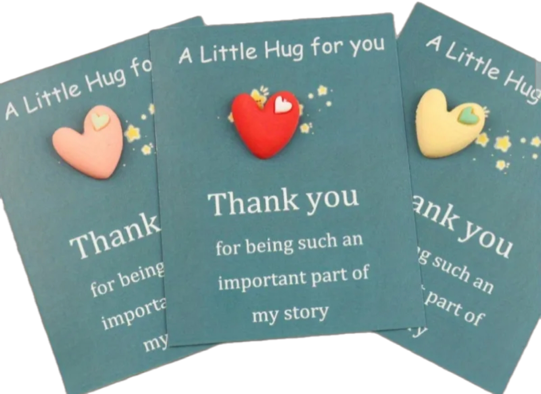 Thank you hug with encouraging card