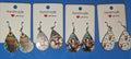 Wooden tear drop earrings  sunflower/highland cow