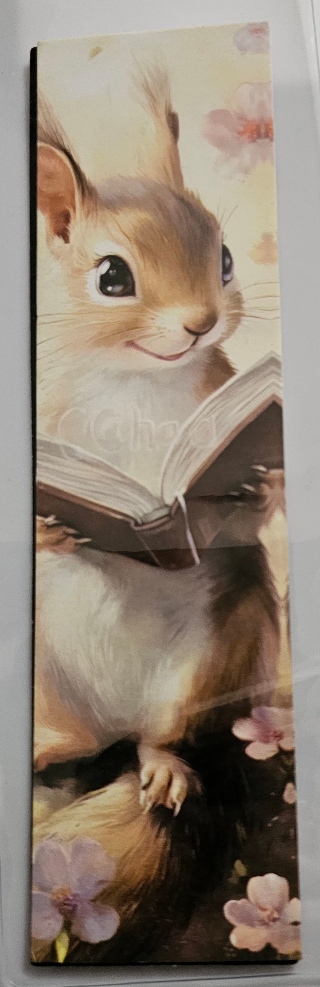 Rabbit reading bookmark