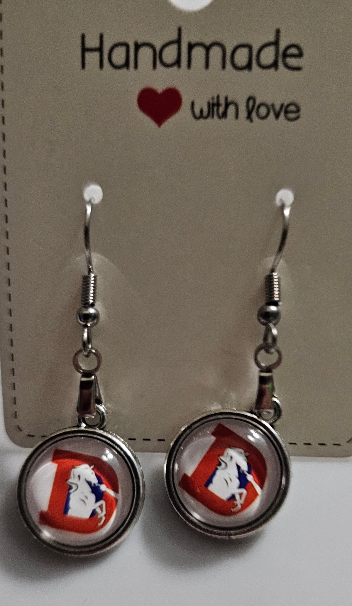 Broncos old logo earrings