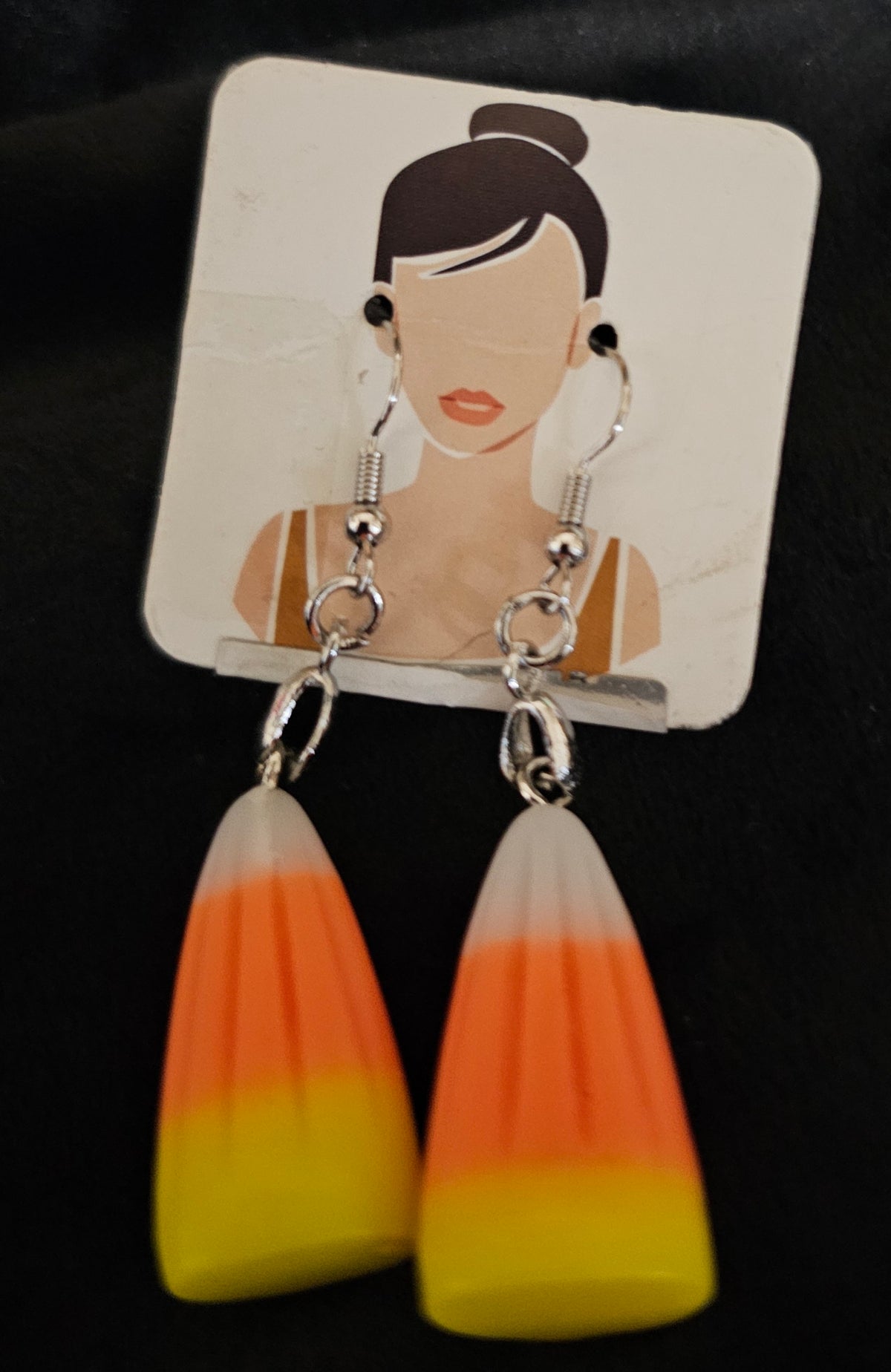 Halloween candy corn earring