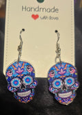 Halloween Sugar Skull acrylic earrings