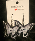 Halloween Large Skull Butterfly earrings