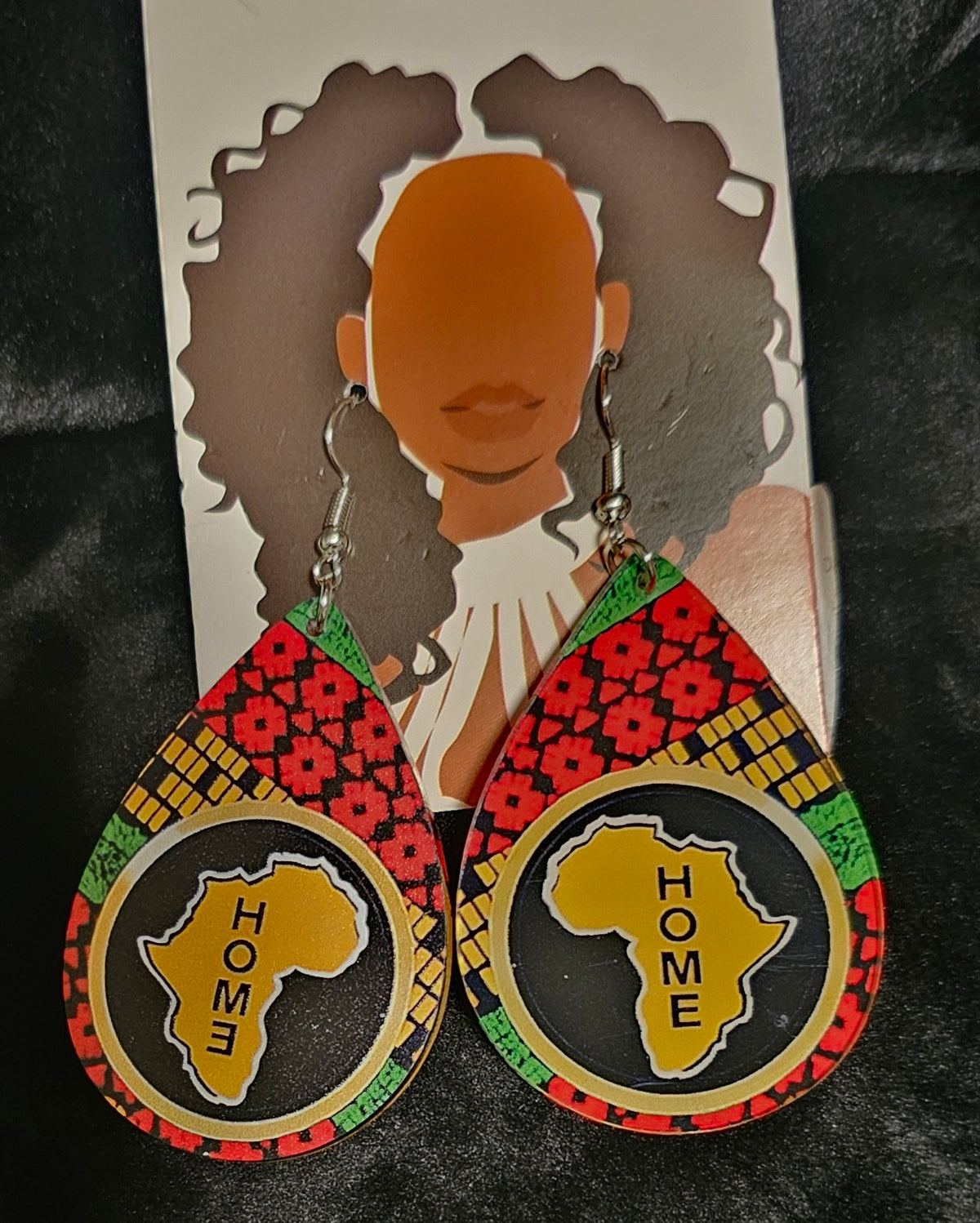 Acrylic Black pride earrings