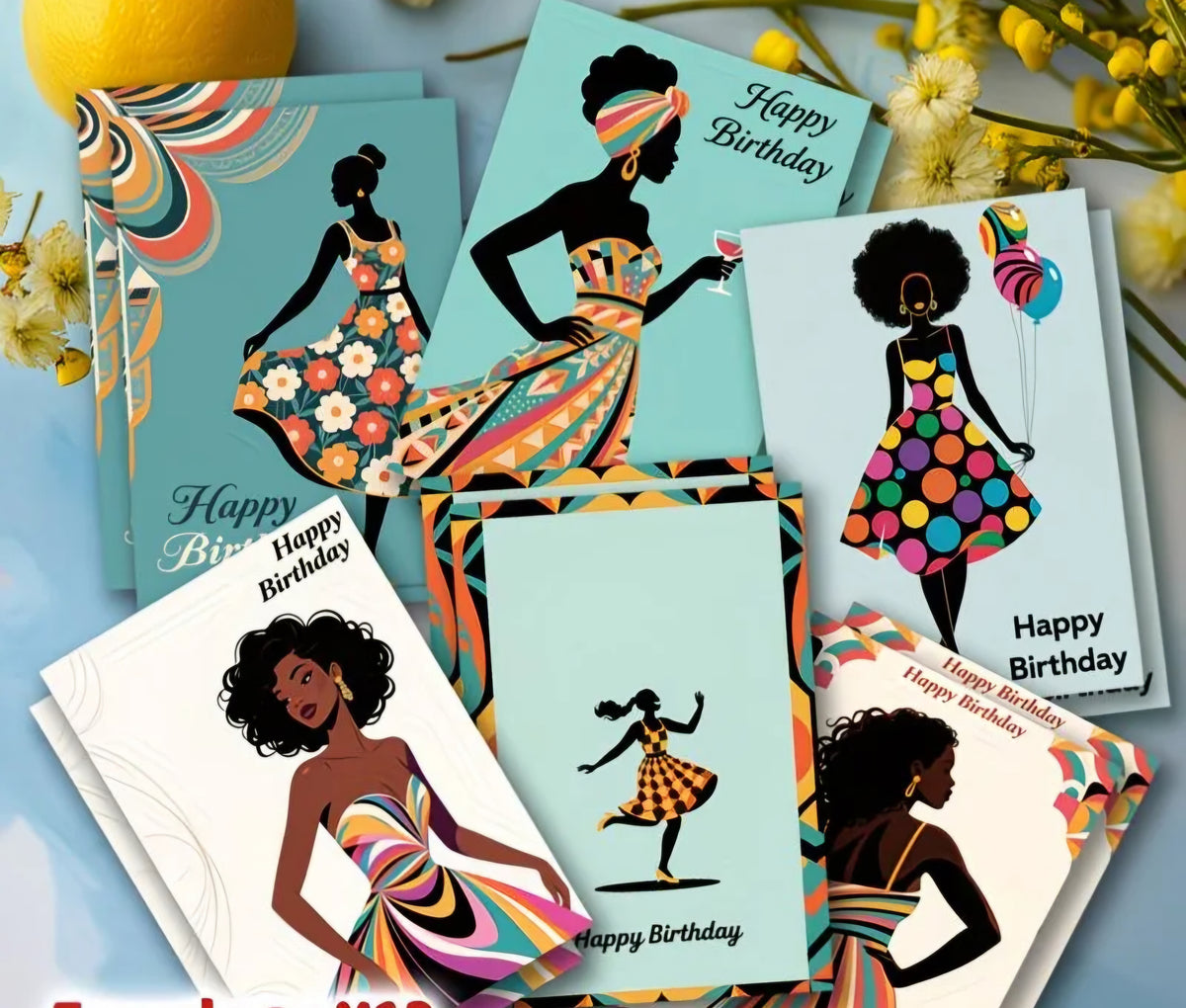 Black woman  birthday cards