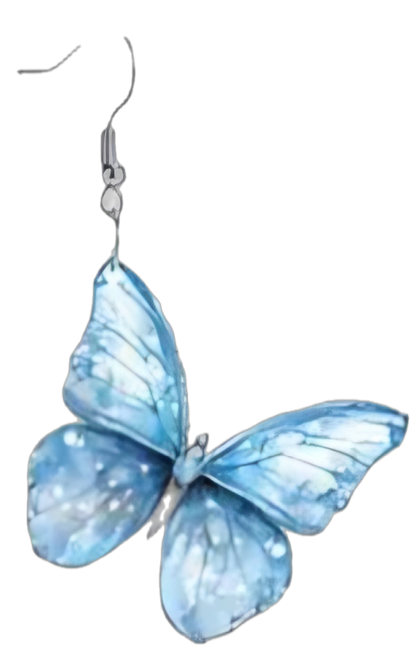 butterfly acrylic	blues